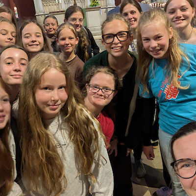 in der Schlosskirche Wittenberg, Konfi-Camp 2025