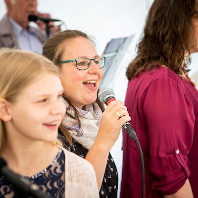 Gospelchor beim Stausee-Gottesdienst, Pfingstmontag 2018