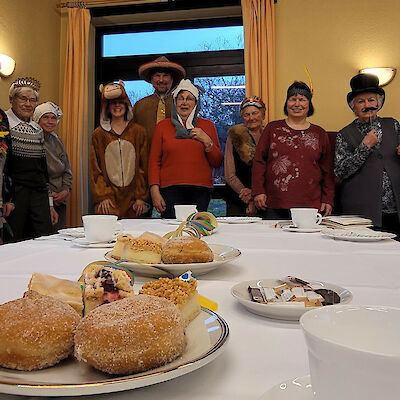 Fasching beim Rentnernachmittag, Februar 2022