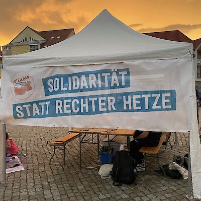#unteilbar auf dem Marktplatz Spremberg 2021 #unteilbar auf dem Marktplatz Spremberg 2021