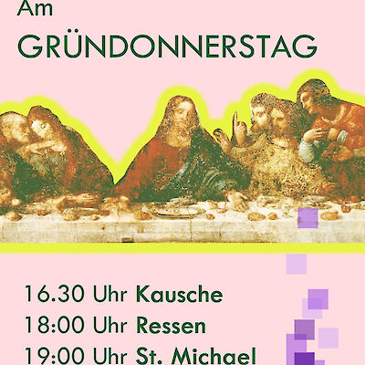 Tischabendmahl am Gründonnerstag 2026 Tischabendmahl am Gründonnerstag 2026