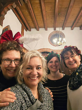 Ehrenamts-Team beim Krippenspiel in der Kreuzkirche